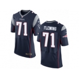 Men's Nike New England Patriots #71 Cameron Fleming Elite Navy Blue Team Color NFL Jersey