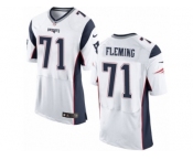 Men's Nike New England Patriots #71 Cameron Fleming Elite White NFL Jersey