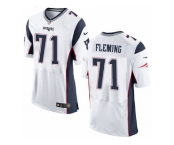 Men's Nike New England Patriots #71 Cameron Fleming Elite White NFL Jersey