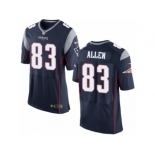 Men's Nike New England Patriots #83 Dwayne Allen Elite Navy Blue Team Color NFL Jersey