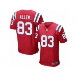 Men's Nike New England Patriots #83 Dwayne Allen Elite Red Alternate NFL Jersey