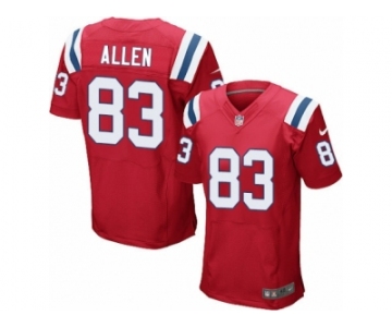 Men's Nike New England Patriots #83 Dwayne Allen Elite Red Alternate NFL Jersey