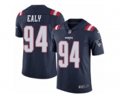 Men's Nike New England Patriots #94 Kony Ealy Elite Navy Blue Rush NFL Jersey