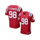 Men's Nike New England Patriots #98 Trey Flowers Elite Red Alternate NFL Jersey