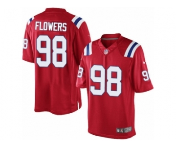 Men's Nike New England Patriots #98 Trey Flowers Limited Red Alternate NFL Jersey