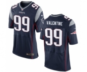 Men's Nike New England Patriots #99 Vincent Valentine Elite Navy Blue Team Color NFL Jersey