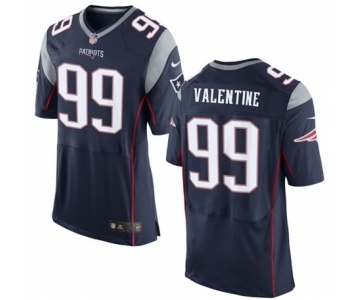 Men's Nike New England Patriots #99 Vincent Valentine Elite Navy Blue Team Color NFL Jersey