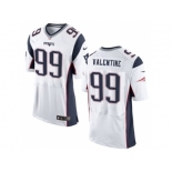 Men's Nike New England Patriots #99 Vincent Valentine Elite White NFL Jersey