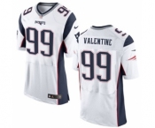 Men's Nike New England Patriots #99 Vincent Valentine Elite White NFL Jersey