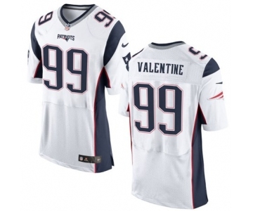 Men's Nike New England Patriots #99 Vincent Valentine Elite White NFL Jersey