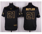 Nike New England Patriots #21 Malcolm Butler Black Pro Line Gold Collection Jersey[Elite]