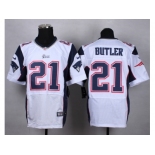 Nike New England Patriots #21 butler white jerseys[Elite]