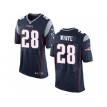 Nike New England Patriots #28 James White Navy Blue jerseys[Elite]