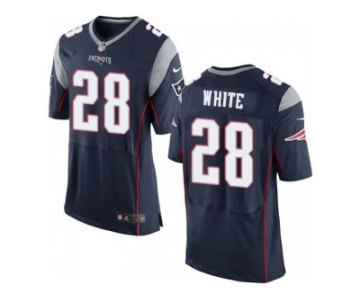 Nike New England Patriots #28 James White Navy Blue jerseys[Elite]