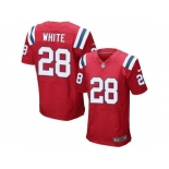 Nike New England Patriots #28 James White red jerseys[Elite]