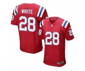 Nike New England Patriots #28 James White red jerseys[Elite]