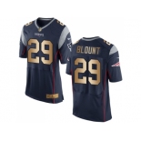 Nike New England Patriots #29 LeGarrette Blount Navy Blue Team Color Men's Stitched NFL New Elite Gold Jersey