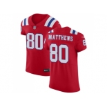 Nike New England Patriots #80 Jordan Matthews Red Alternate Men Stitched NFL Vapor Untouchable Elite Jersey