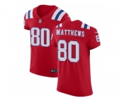 Nike New England Patriots #80 Jordan Matthews Red Alternate Men Stitched NFL Vapor Untouchable Elite Jersey