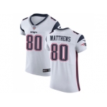 Nike New England Patriots #80 Jordan Matthews White Men Stitched NFL Vapor Untouchable Elite Jersey