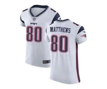 Nike New England Patriots #80 Jordan Matthews White Men Stitched NFL Vapor Untouchable Elite Jersey