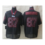 Nike New England Patriots #87 Gronkowski Black Jerseys[New Lights Out Elite]