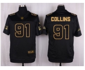 Nike New England Patriots #91 Jamie Collins Black Pro Line Gold Collection Jersey[Elite]