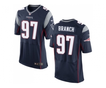 Nike New England Patriots #97 Alan Branch Navy Blue Team Color Men's Stitched NFL Elite Jersey