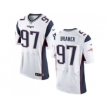 Nike New England Patriots #97 Alan Branch White Men's Stitched NFL Elite Jersey