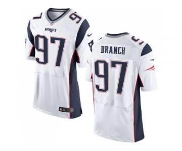 Nike New England Patriots #97 Alan Branch White Men's Stitched NFL Elite Jersey