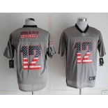 nike nfl jerseys new england patriots #12 brady grey[Elite USA flag fashion shadow]