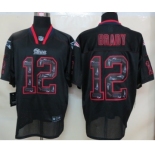 nike nfl jerseys new england patriots #12 tom brady black[Elite united sideline]