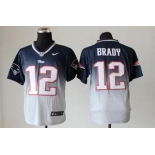 nike nfl jerseys new england patriots #12 tom brady blue-grey[Elite drift fashion][second version]