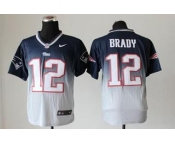 nike nfl jerseys new england patriots #12 tom brady blue-grey[Elite drift fashion][second version]