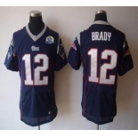 nike nfl jerseys new england patriots #12 tom brady blue[Elite 50th Patch]