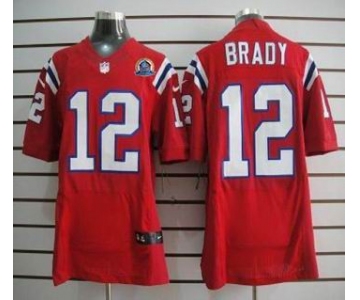 nike nfl jerseys new england patriots #12 tom brady red[Elite 50th Patch]