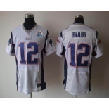 nike nfl jerseys new england patriots #12 tom brady white[Elite 50th Patch]