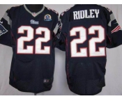 nike nfl jerseys new england patriots #22 stevan ridley blue[Elite 50th Patch]