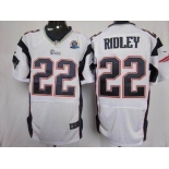 nike nfl jerseys new england patriots #22 stevan ridley white[Elite 50th Patch]