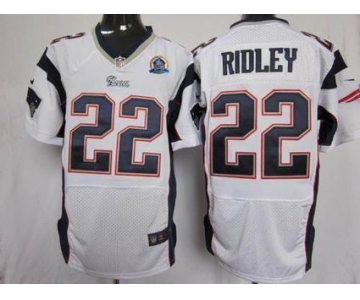 nike nfl jerseys new england patriots #22 stevan ridley white[Elite 50th Patch]