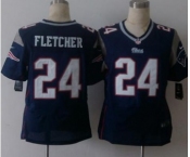 nike nfl jerseys new england patriots #24 fletcher blue[Elite][fletcher]