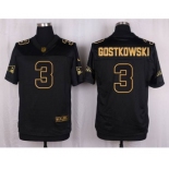 nike nfl jerseys new england patriots #3 gostkowski black gold collection[Elite]