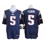 nike nfl jerseys new england patriots #5 tebow blue[Elite]