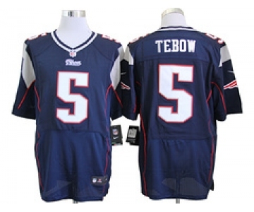 nike nfl jerseys new england patriots #5 tebow blue[Elite]