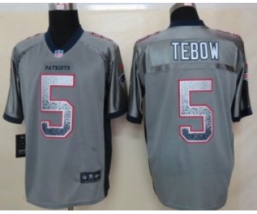 nike nfl jerseys new england patriots #5 tebow grey[Elite drift fashion]