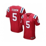 nike nfl jerseys new england patriots #5 tebow red[Elite]