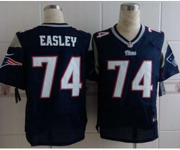 nike nfl jerseys new england patriots #74 easley blue[Elite]