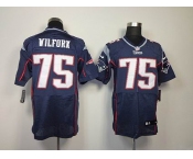 nike nfl jerseys new england patriots #75 wilfork blue[Elite]