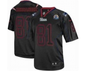 nike nfl jerseys new england patriots #81 hernandez black[Elite lights out 50th Patch]