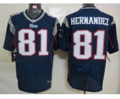 nike nfl jerseys new england patriots #81 hernandez blue[Elite]